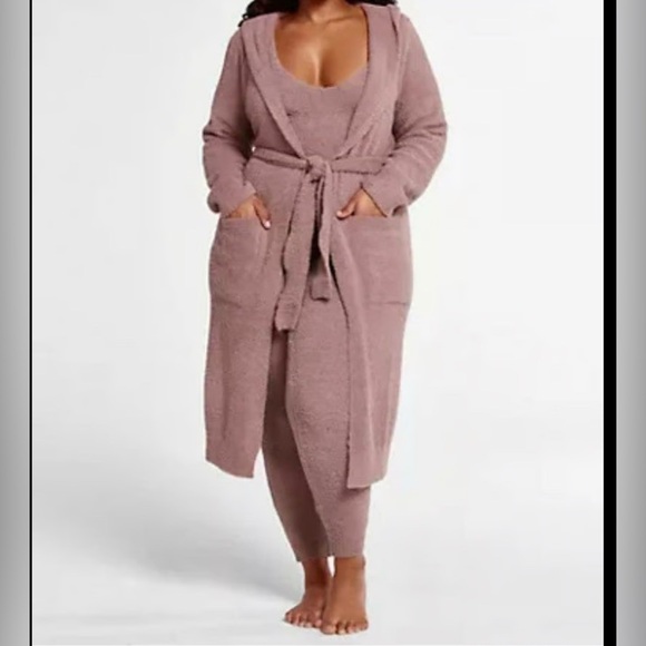 Fashion to Figure Cozy Hooded Fuzzy Knit Cardigan Robe - Picture 1 of 6